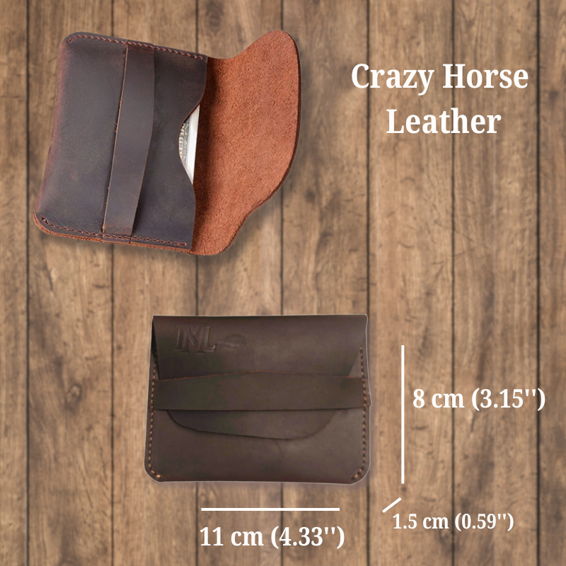 QuickCard-Handgefertigte Geldbörse aus Crazy Horse Leder – Made in Germany