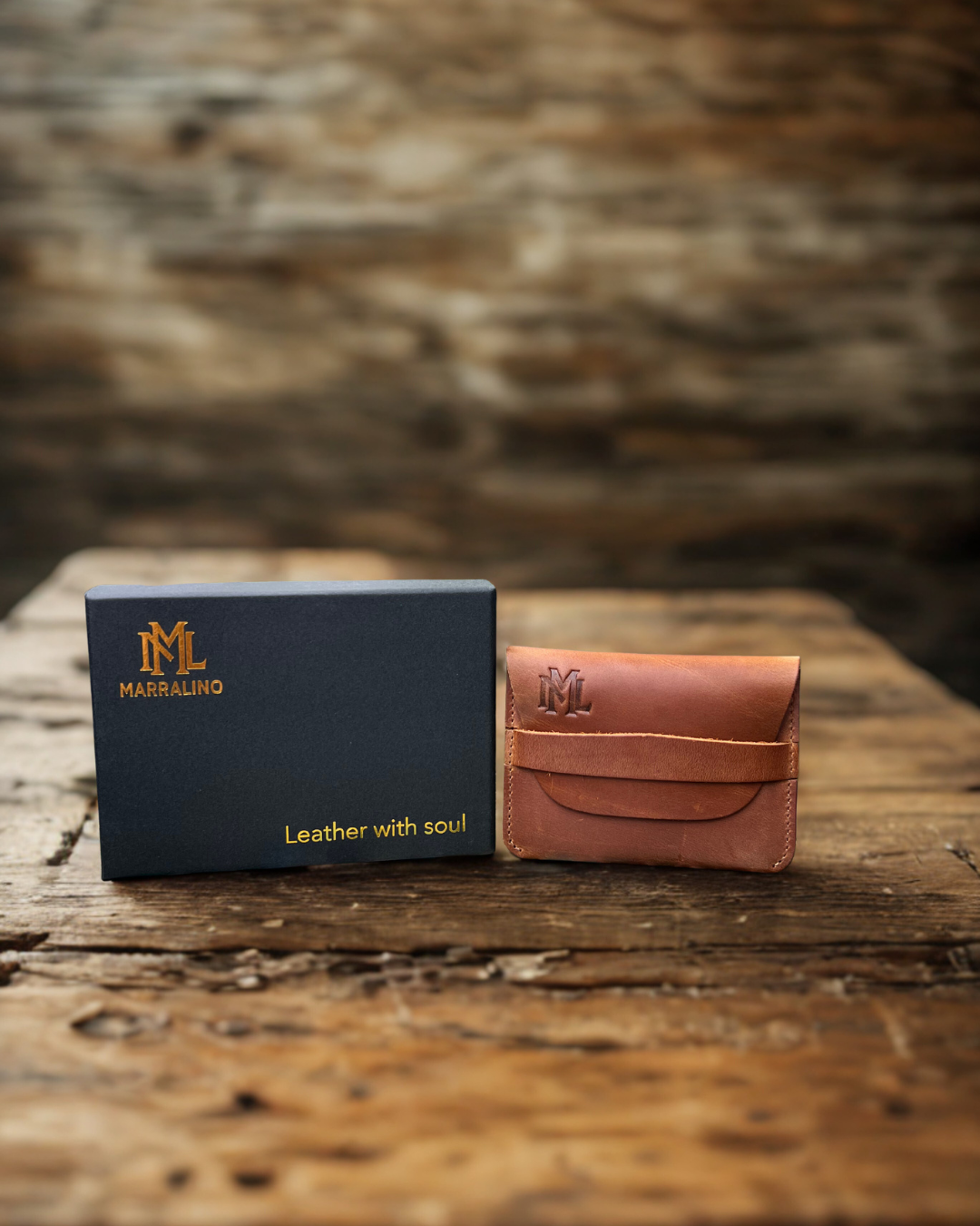 QuickCard-Handgefertigte Geldbörse aus Crazy Horse Leder – Made in Germany