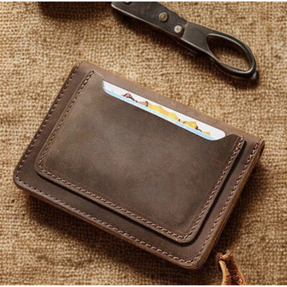 Aevum Vintage-Geldbörse aus Crazy Horse Leder, handgemacht & geräumig