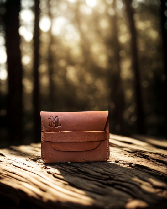 QuickCard-Handgefertigte Geldbörse aus Crazy Horse Leder – Made in Germany
