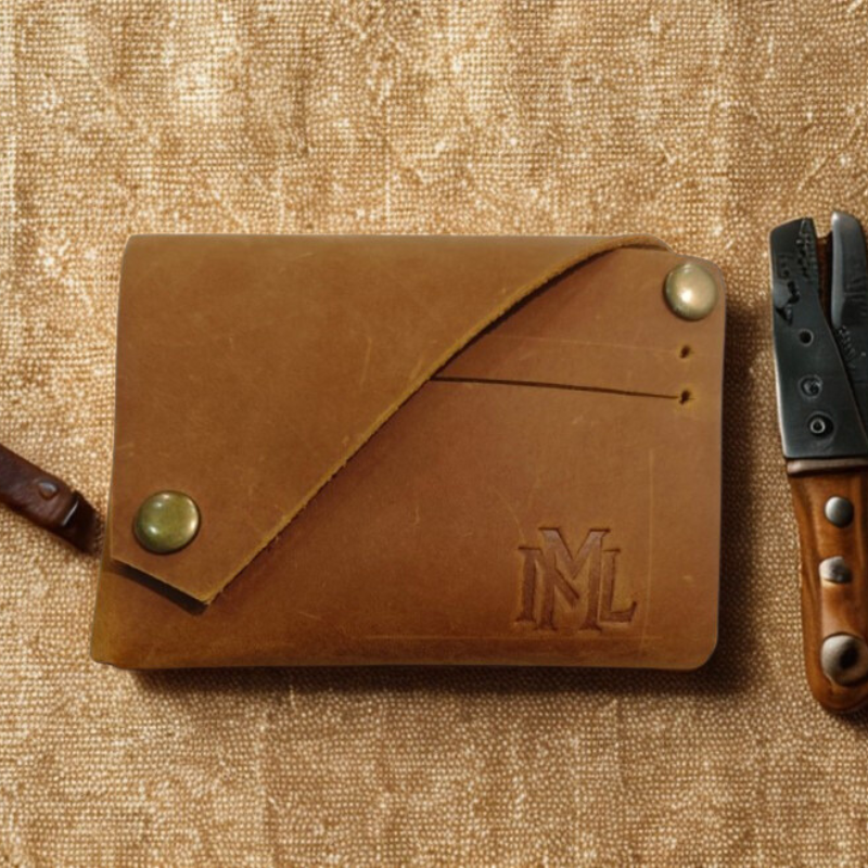 SlimFold – Slim wallet made of Crazy Horse leather, handmade