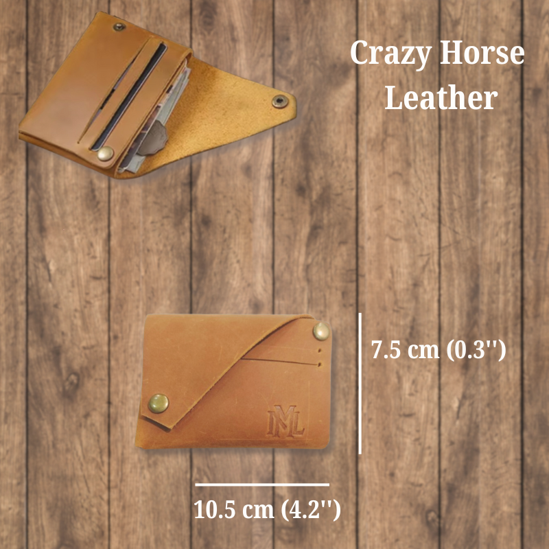 SlimFold – Slim wallet made of Crazy Horse leather, handmade
